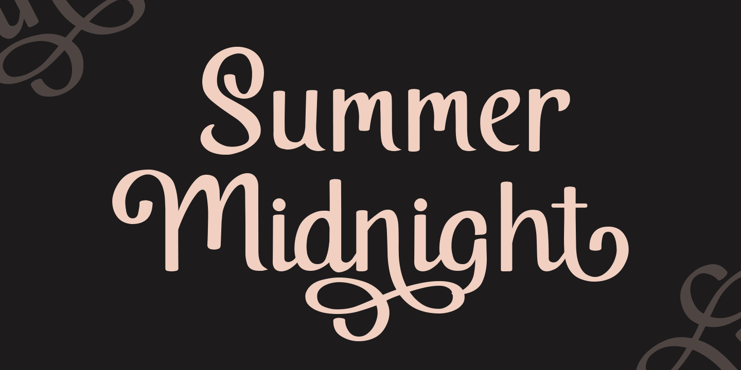 Ejemplo de fuente Summer Midnight #1